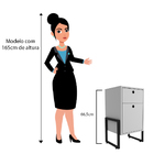 Gaveteiro Industrial Veneza Branco - Amarena Móveis