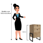 Gaveteiro Industrial Veneza Nature - Amarena Móveis