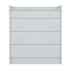 Gaveteiro Infantil Com 4 Gavetas Bari Cinza Acetinado