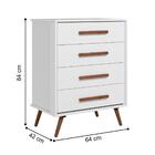 Gaveteiro Infantil Girona Branco Acetinado