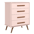 Gaveteiro Infantil Girona Rosa Acetinado