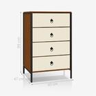 Gaveteiro Iron Vintage Preto Canela Off White