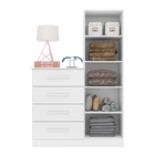 Gaveteiro Leanora Branco 4 Gavetas