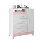 Gaveteiro Lee Branco/titanium Azul Rosa Com Porta