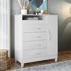 Gaveteiro Lee Branco/titanium Azul Rosa Com Porta