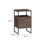 Gaveteiro Legno Tubo Preto Carraro