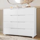 Gaveteiro Lett Branco Nature 8 Gavetas