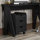 Gaveteiro Lomo 3 Gavetas Com Rodízio Preto - Falkk