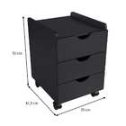 Gaveteiro Lomo 3 Gv Preto