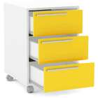 Gaveteiro Maia 3 Gavetas - Politorno - Branco / Amarelo