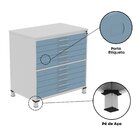 Gaveteiro Mapoteca Para Escritório De Aço Fixa Com 10 Gavetas