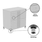 Gaveteiro Mapoteca Para Escritório De Aço Fixa Com 10 Gavetas