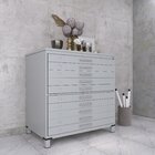 Gaveteiro Mapoteca Para Escritório De Aço Fixa Com 10 Gavetas