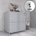 Gaveteiro Mapoteca Para Escritório De Aço Fixa Com 10 Gavetas