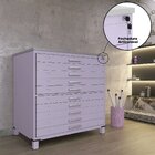 Gaveteiro Mapoteca Para Escritório De Aço Fixa Com 10 Gavetas