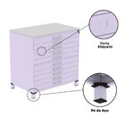 Gaveteiro Mapoteca Para Escritório De Aço Fixa Com 10 Gavetas