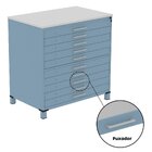 Gaveteiro Mapoteca Para Escritório De Aço Fixa Com 10 Gavetas