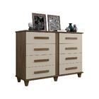 Gaveteiro Marselha Com 8 Gavetas Freijó Off White