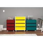 Gaveteiro Mauá 3 Gavetas 45cm - Politorno - Turquesa