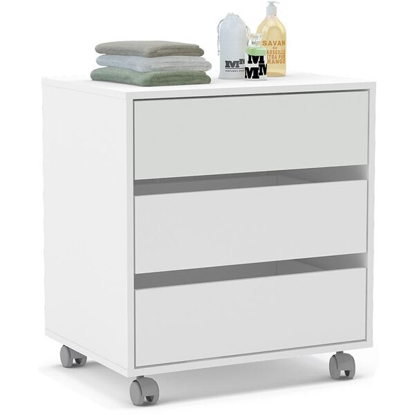 Gaveteiro Mauá 3 Gavetas 60cm - Politorno - Branco