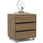 Gaveteiro Mauá 3 Gavetas 60cm - Politorno - Castanho