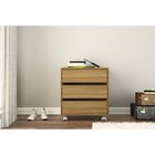 Gaveteiro Mauá 3 Gavetas 60cm - Politorno - Castanho