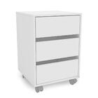 Gaveteiro Mauá 450mm 3 Gavetas Com Rodízios Branco Politorno