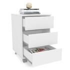 Gaveteiro Mauá 450mm 3 Gavetas Com Rodízios Branco Politorno