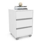 Gaveteiro Mauá 450mm 3 Gavetas Com Rodízios Branco Politorno