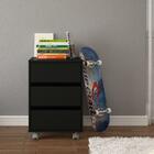 Gaveteiro Mauá 450mm 3 Gavetas Com Rodízios Preto Politorno P