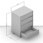 Gaveteiro Mauá 4 Gv Branco