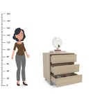 Gaveteiro Mauá 600mm 3 Gavetas Com Rodízios Policomplementos