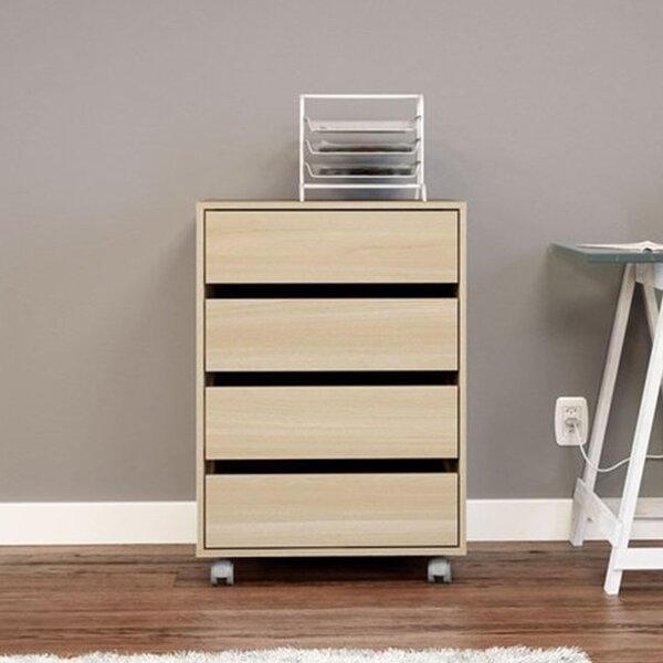 Gaveteiro Mauá 600mm 4 Gavetas Com Rodízios Policomplementos