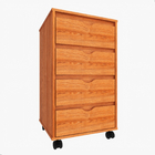 Gaveteiro Mdf Para Escritório 4 Gavetas Movlar - Mod.0701 Nat