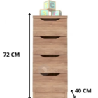 Gaveteiro Mel 04gtvs Multiuso P/ Quarto