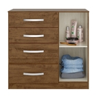 Gaveteiro Mike Castanho Wood Flex Avelã Wood