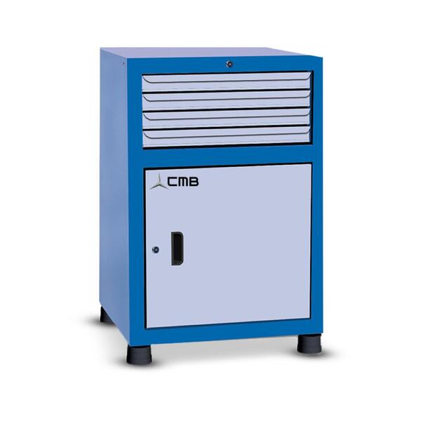 Gaveteiro Modular Pequeno Com 1 Porta E 4 Gavetas Gav613 Cmb