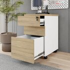 Gaveteiro Móvel Escritório 3 Gavetas E Chave Com Rodízios E P