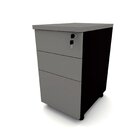 Gaveteiro Móvel Escritório 3 Gavetas E Chave Com Rodízios E P