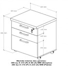 Gaveteiro Móvel Office Com 2 Gavetas E 1 Pasta Web Office