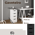 Gaveteiro Multi 4 Gv Branco