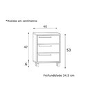 Gaveteiro Multiuso Modern Office  Preto