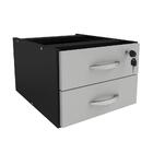 Gaveteiro New City 2 Gv Preto E Cinza