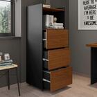 Gaveteiro Office 3 Gavetas Amsterdã Caiena Preto