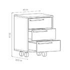 Gaveteiro Office 3 Gv Marrom