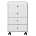 Gaveteiro Office 4 Gavetas Com Rodízios Presence D02 Branco -