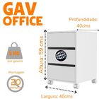 Gaveteiro Office Armário Com Tres Gavetas E Rodízios - Branco