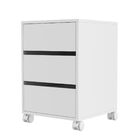 Gaveteiro Office Armário Com Tres Gavetas E Rodízios - Branco