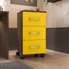 Gaveteiro Office Heitor L01 - Amarena Móveis - Avelã/amarelo