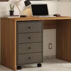 Gaveteiro Office Presence Com 4 Gavetas Amêndola Grafito Tana